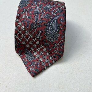 Christian Dior Paisley Red Tie Vintage